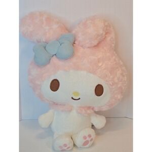 Sanrio My Melody Plush Pink Fuzzy Bunny Rabbit Bow Stuffed Animal 14" New